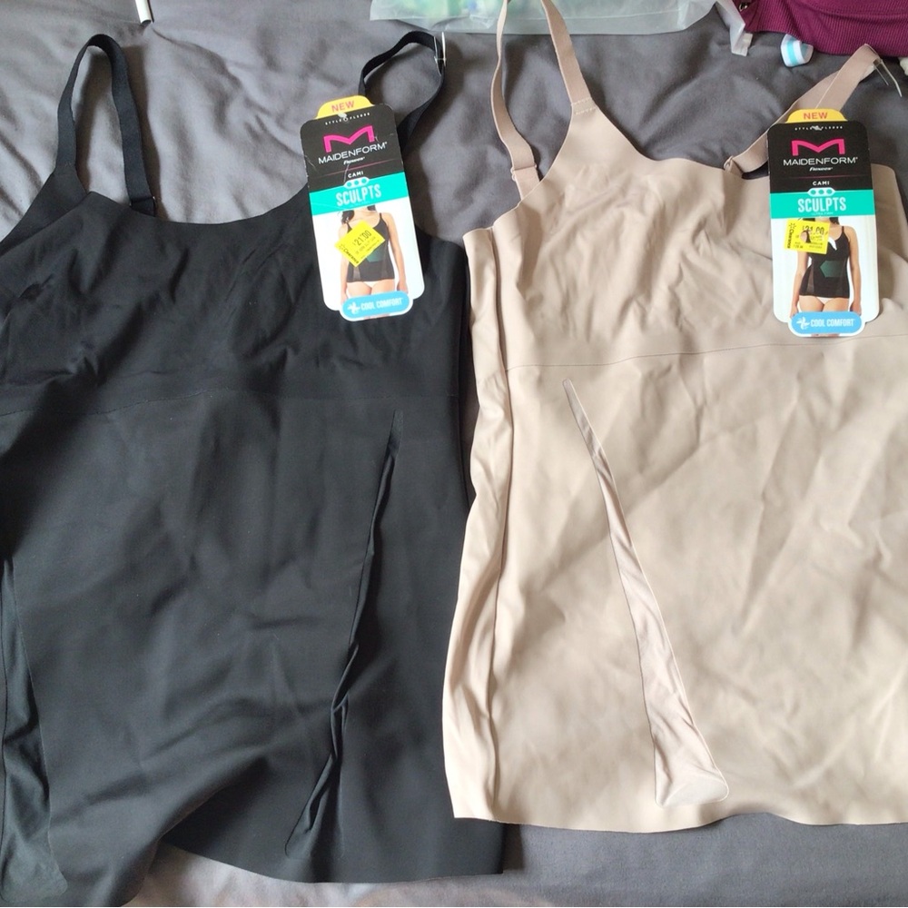 Maidenform Sculpting tanks- Black & Nude